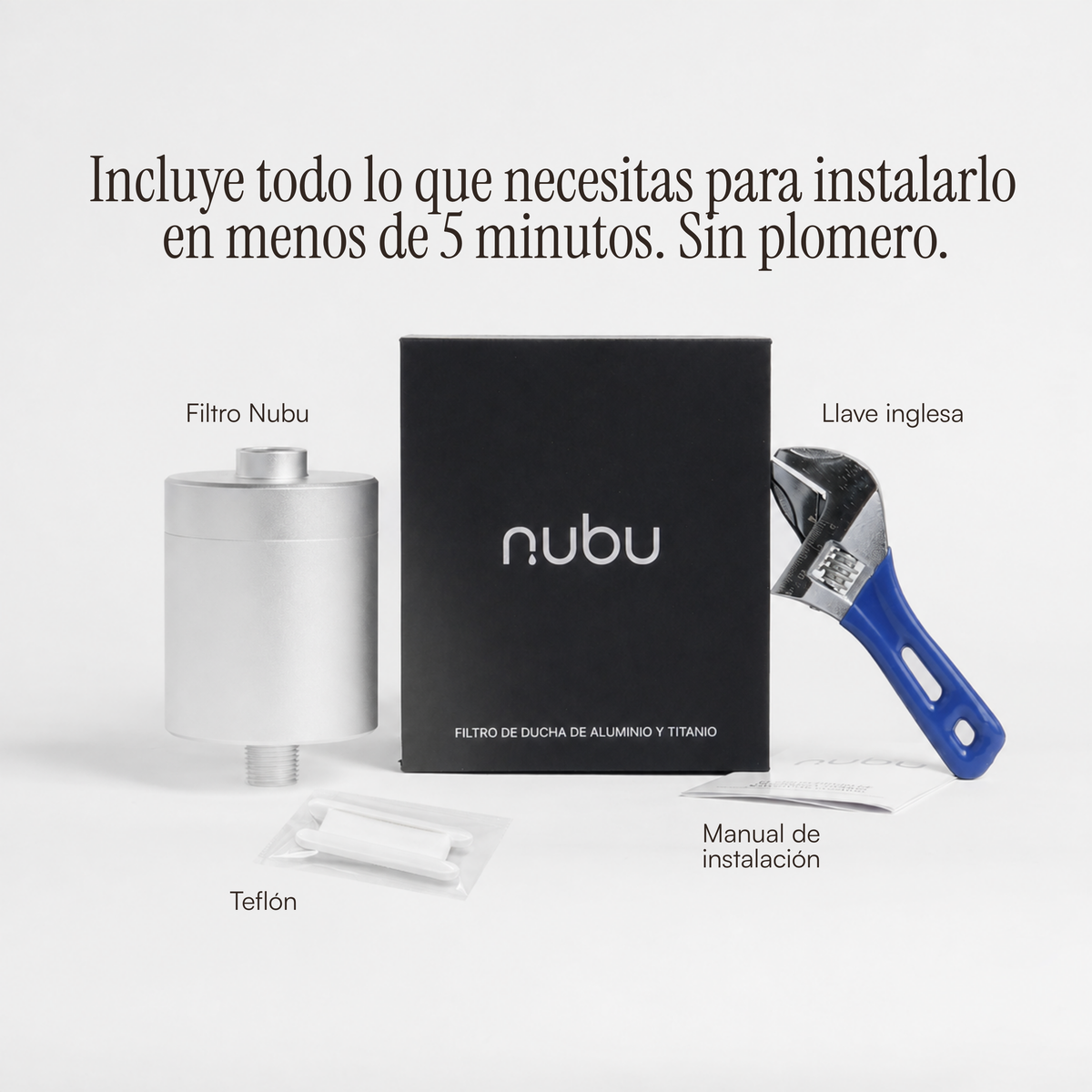 Filtro de regadera para piel y cabello