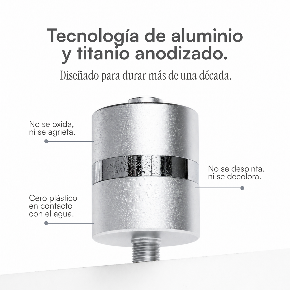 Filtro de regadera para piel y cabello