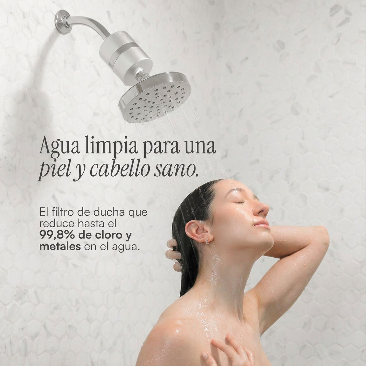 Filtro de regadera para piel y cabello